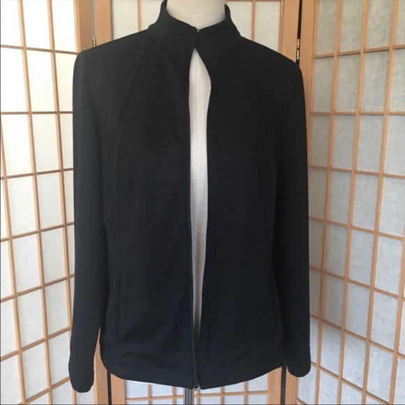 Chico’s Weekends Black Activewear Jacket SZ 1 (M/8) - Picture 5 of 8